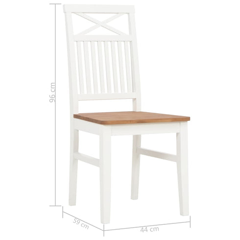 Maison Madeleine -  7 Piece Dining Set Solid Oak Wood